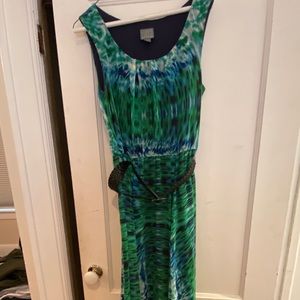 Tea Length Sunday dress with belt